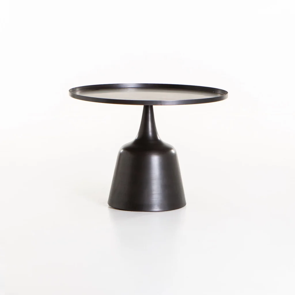 SOHA SET OF 2 61/46cm TABLES-BRONZE/BRASS ANTIQUE - Image 4