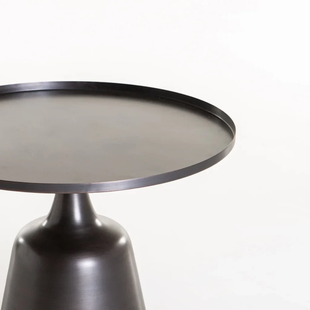 SOHA SET OF 2 61/46cm TABLES-BRONZE/BRASS ANTIQUE - Image 5