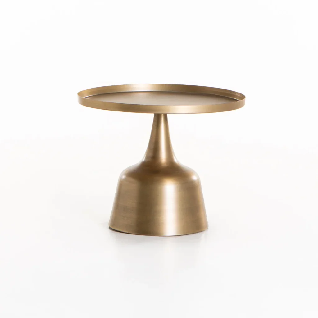SOHA SET OF 2 61/46cm TABLES-BRONZE/BRASS ANTIQUE - Image 6