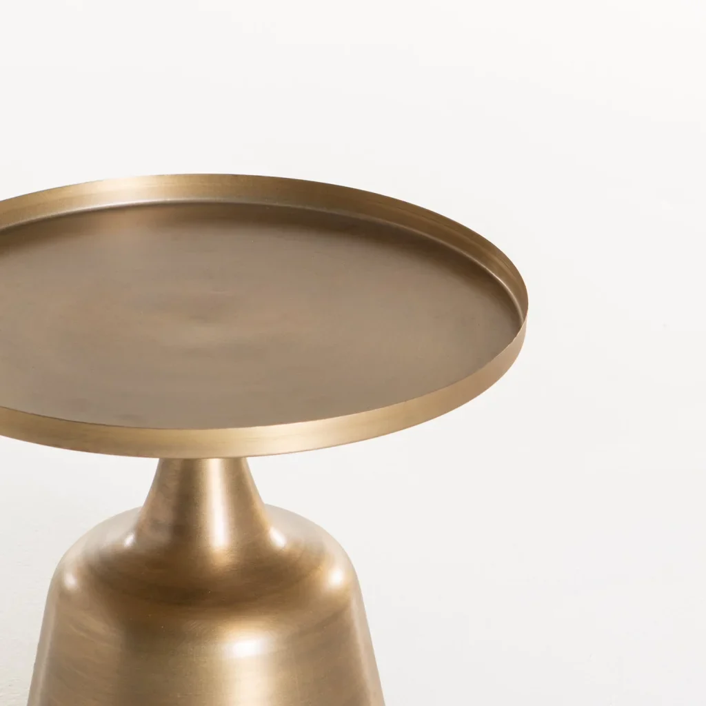 SOHA SET OF 2 61/46cm TABLES-BRONZE/BRASS ANTIQUE - Image 7