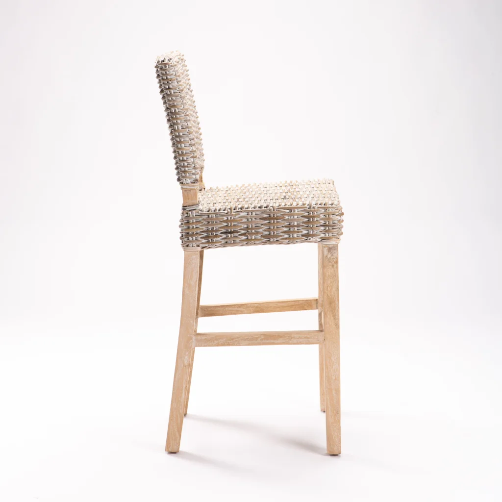 RITA WHITEWASH KITCHEN STOOL - Image 3