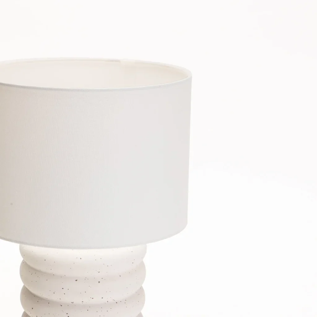 TABLE LAMP WHITE RIPPLE BASE - Image 2
