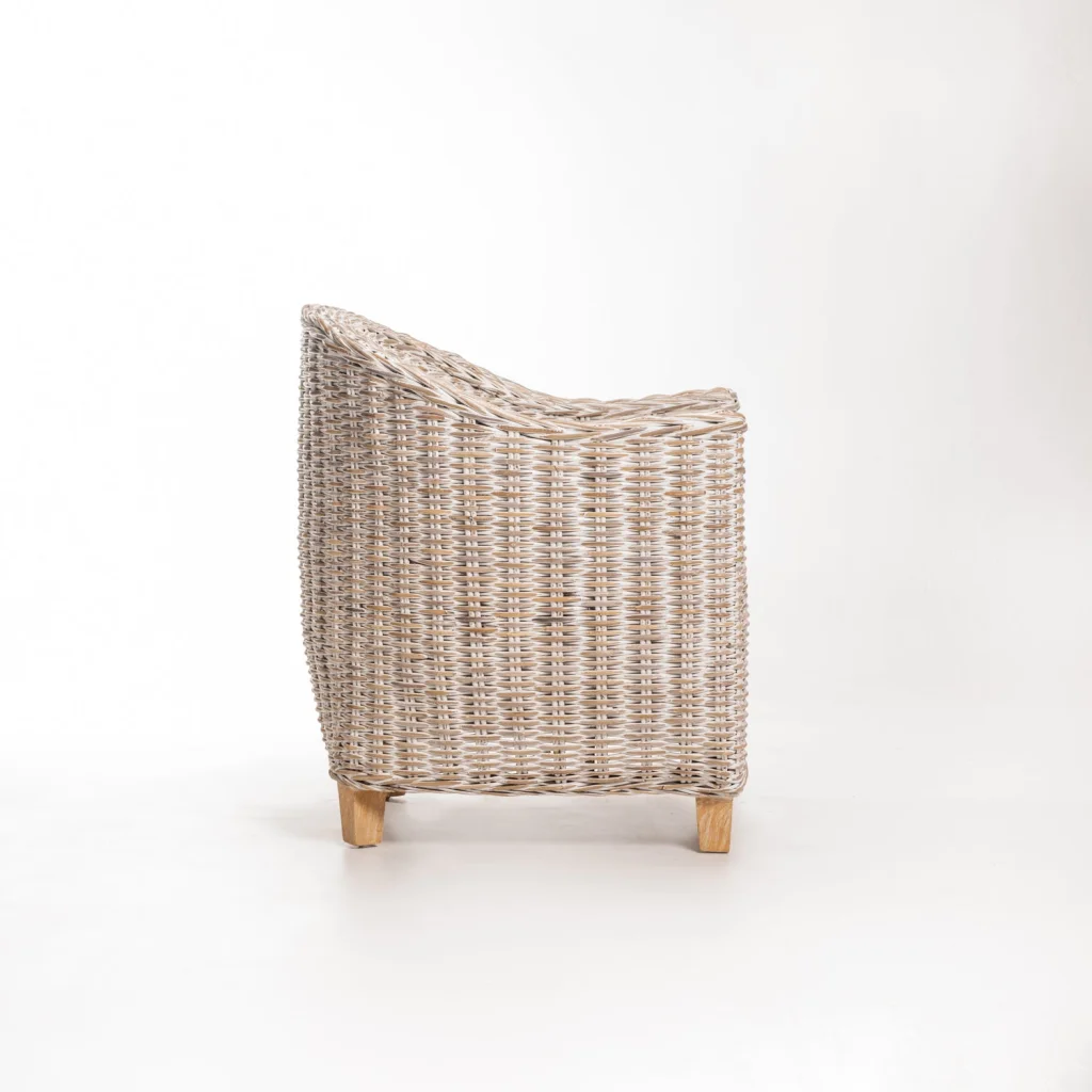 TEGAL KUBU WHITEWASH TUB ARMCHAIR - Image 3