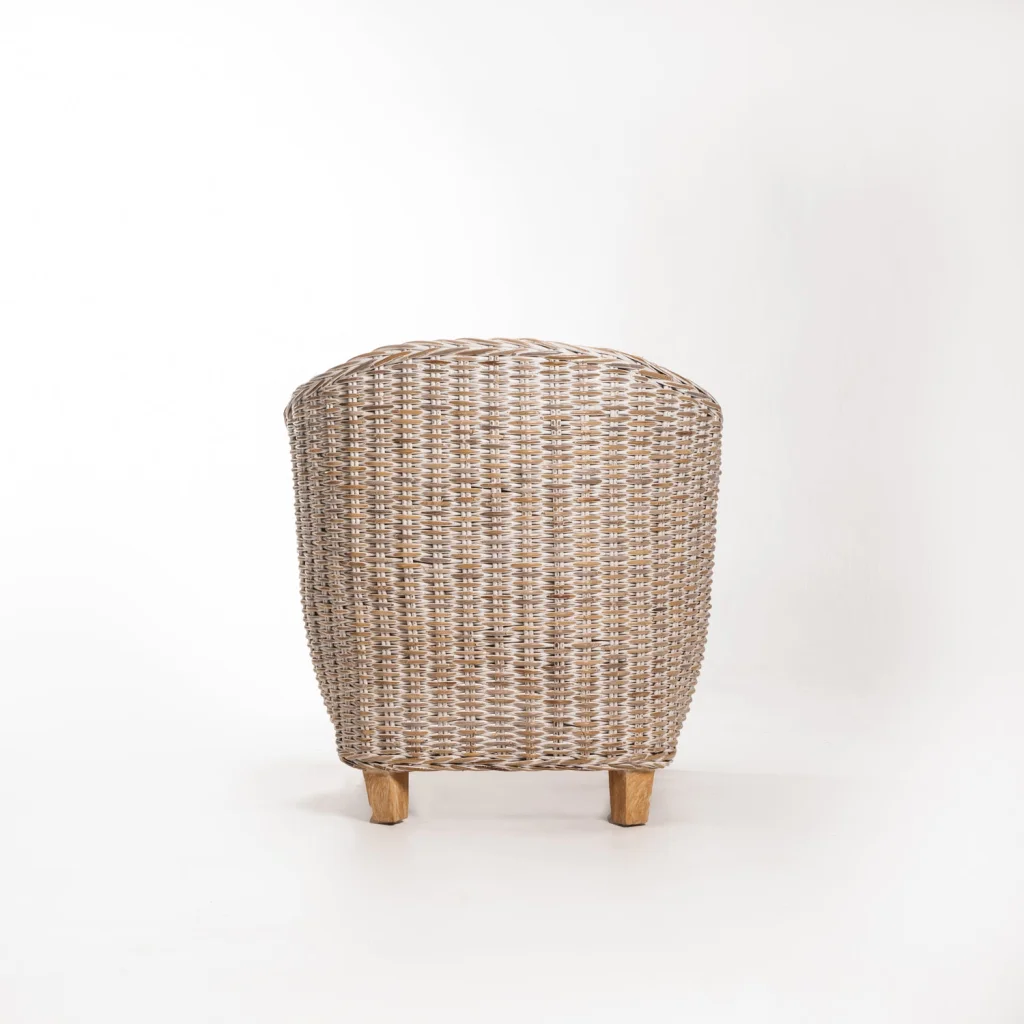 TEGAL KUBU WHITEWASH TUB ARMCHAIR - Image 4