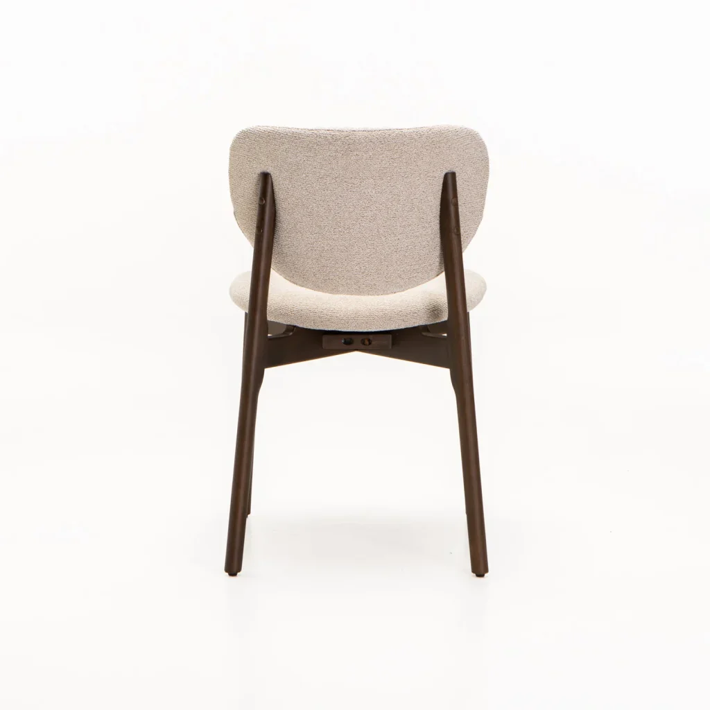 VIOLA WOODEN DINING CHAIR TEXTURED OATMEAL - Image 10