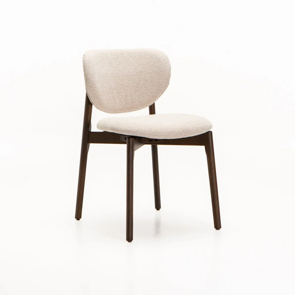 VIOLA WOODEN DINING CHAIR TEXTURED OATMEAL - Image 7