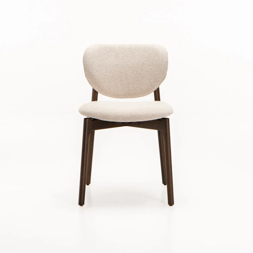 VIOLA WOODEN DINING CHAIR TEXTURED OATMEAL - Image 8