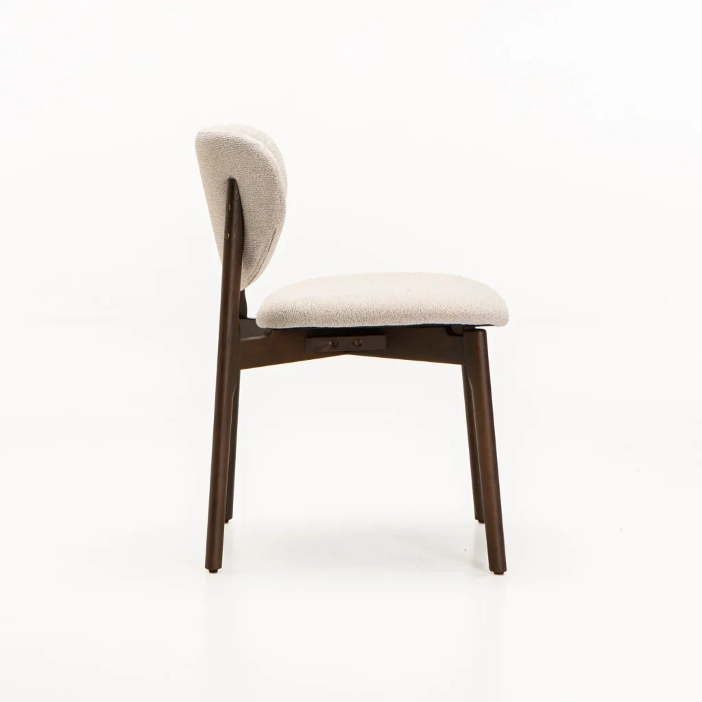 VIOLA WOODEN DINING CHAIR TEXTURED OATMEAL - Image 9
