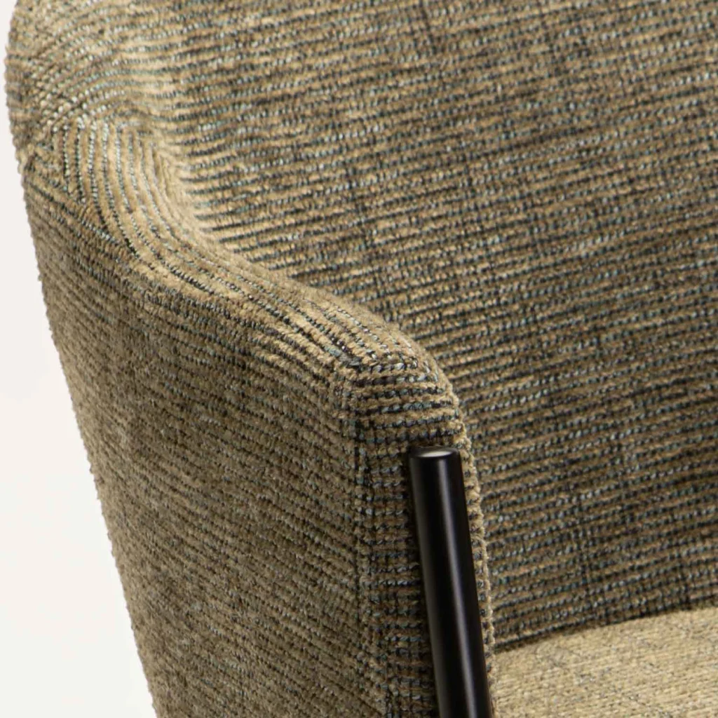 VIOLET TEXTURED FABRIC DINING CHAIR - Image 12
