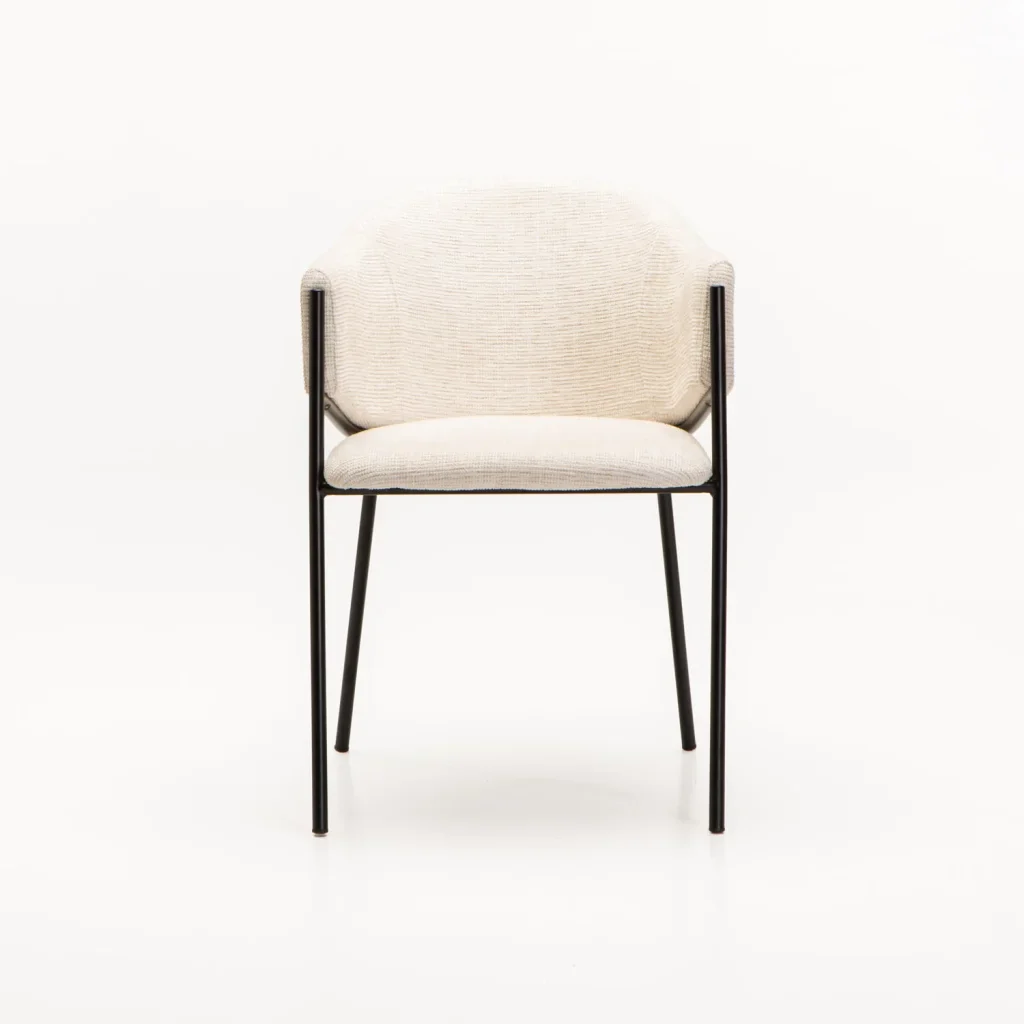 VIOLET TEXTURED FABRIC DINING CHAIR - Image 14