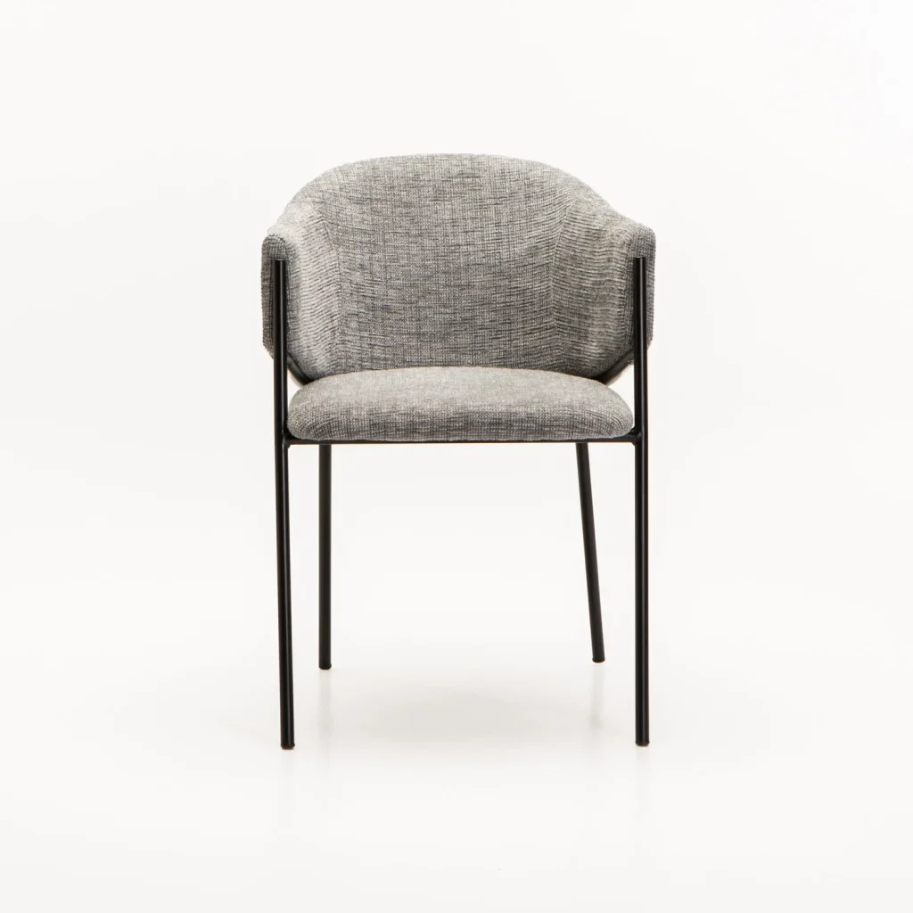 VIOLET TEXTURED FABRIC DINING CHAIR - Image 2