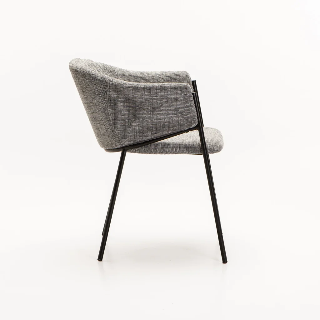 VIOLET TEXTURED FABRIC DINING CHAIR - Image 3