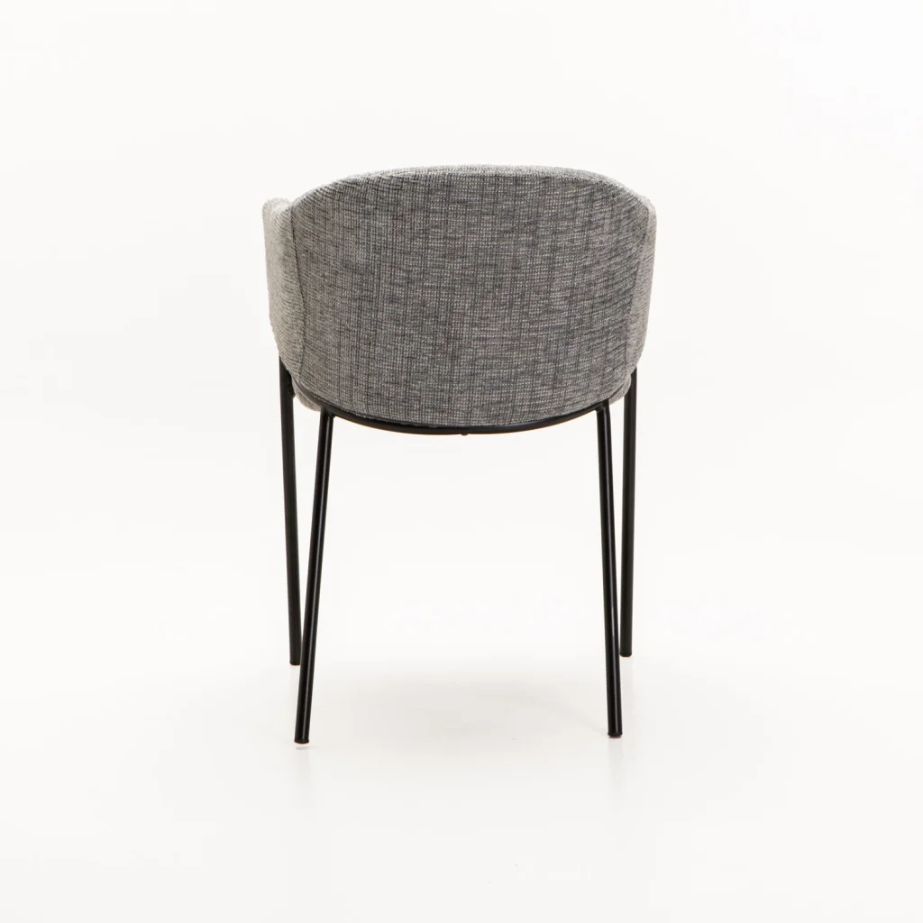 VIOLET TEXTURED FABRIC DINING CHAIR - Image 4