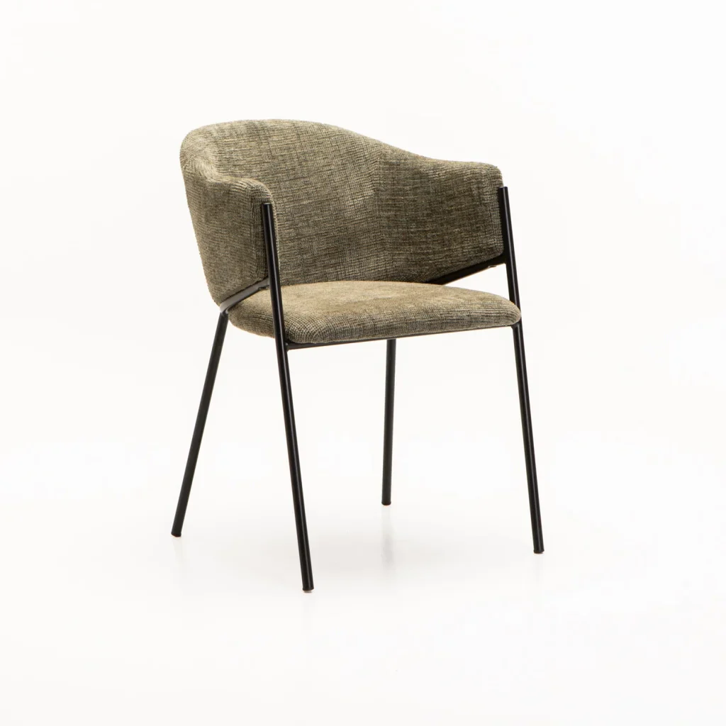 VIOLET TEXTURED FABRIC DINING CHAIR - Image 7