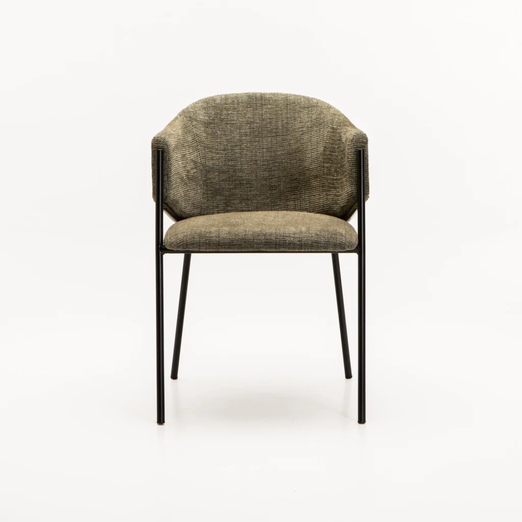 VIOLET TEXTURED FABRIC DINING CHAIR - Image 8