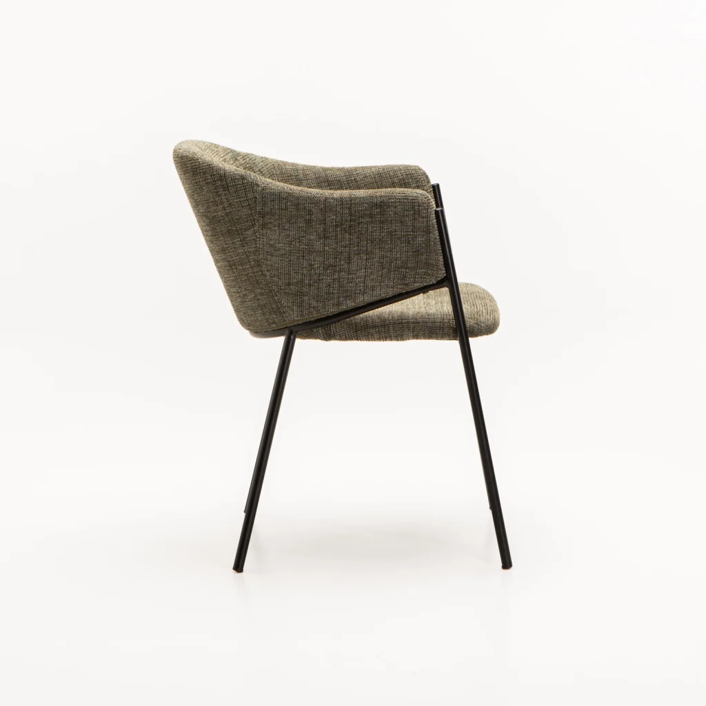 VIOLET TEXTURED FABRIC DINING CHAIR - Image 9