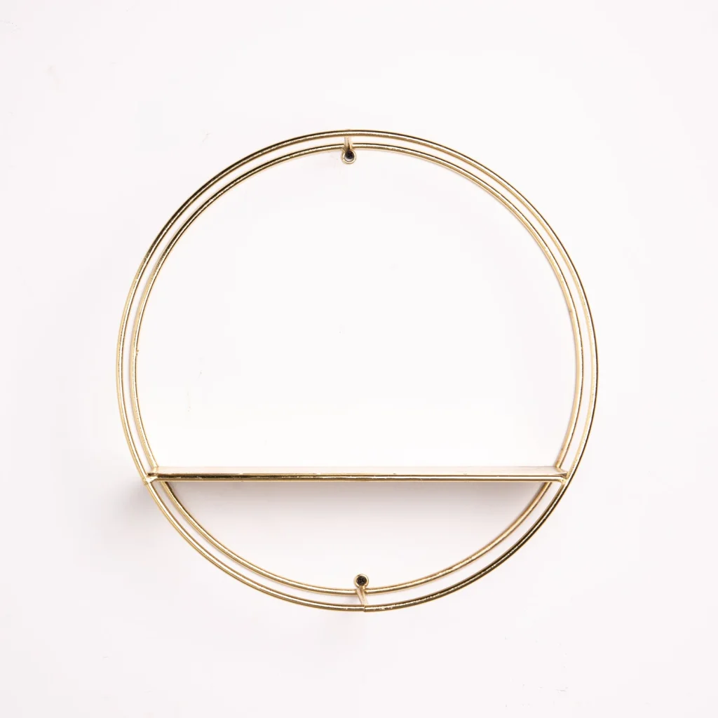 WALL SHELF - GOLD CIRCLE WITH SHELF - Image 3