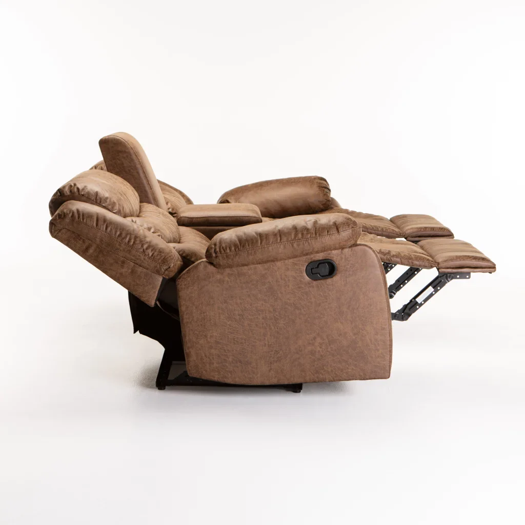 YAZ LUXURY FABRIC 2 SEATER CONSOLE RECLINER - Image 14