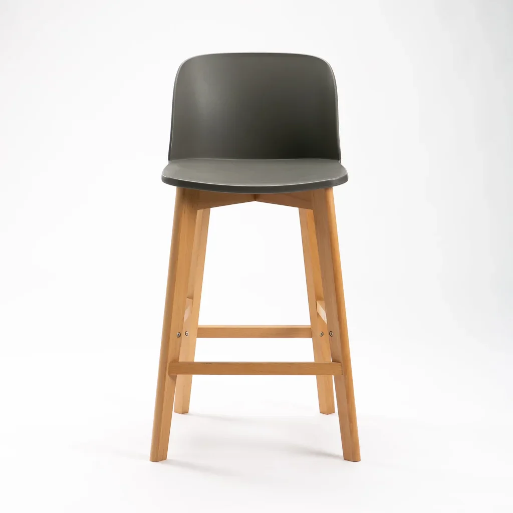 ZEN LUXURY WOODEN LEG KITCHEN STOOL - Image 9